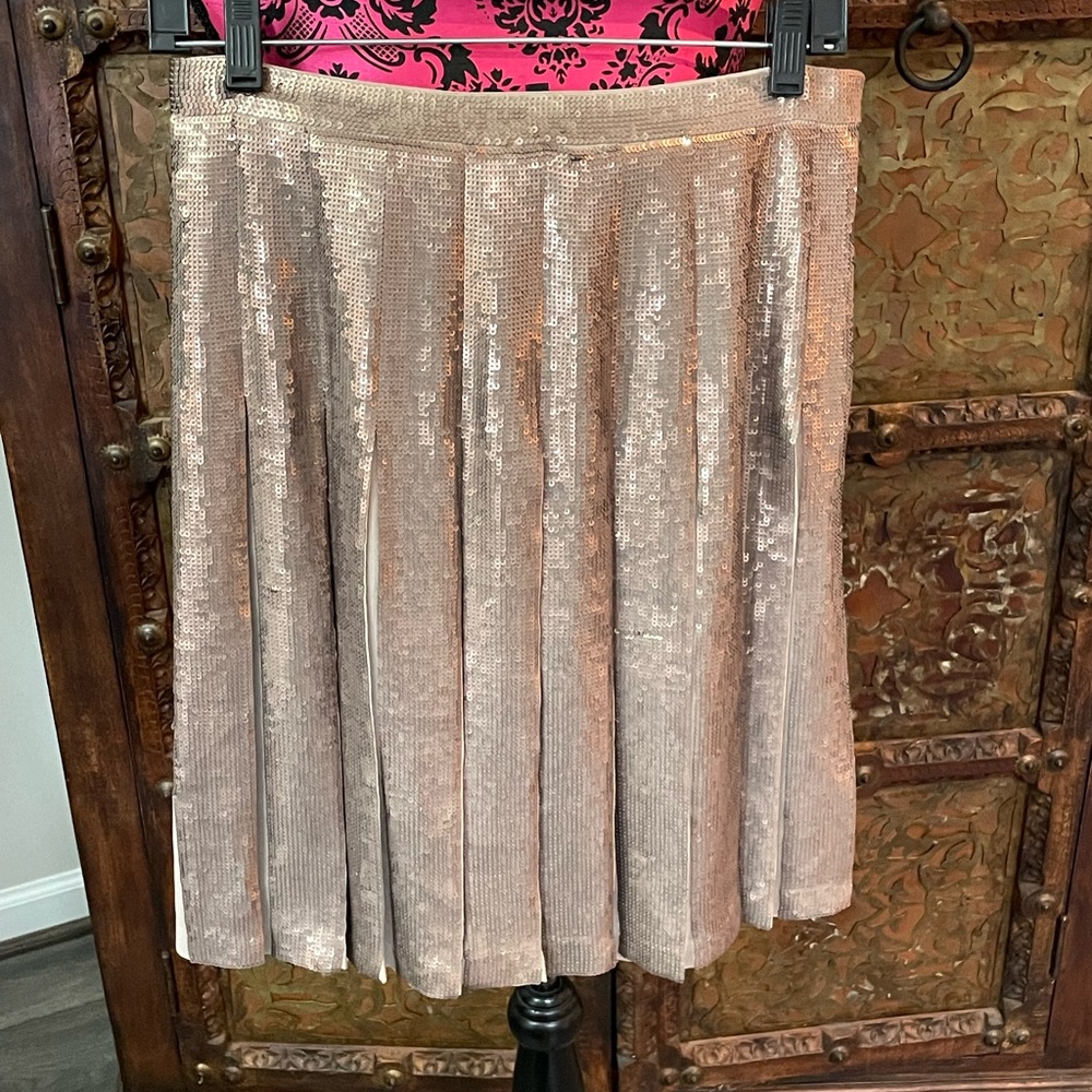 BCBG sequin pleated skirt size small NWT